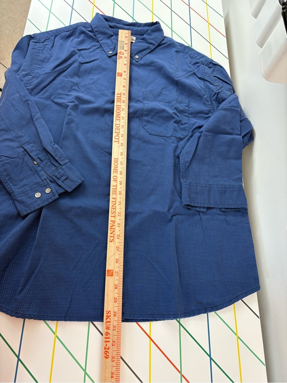 Carbon2Colbalt Classic Men's Blue Button-Down XL 100% Cotton Rugged Casual - Picture 10 of 10